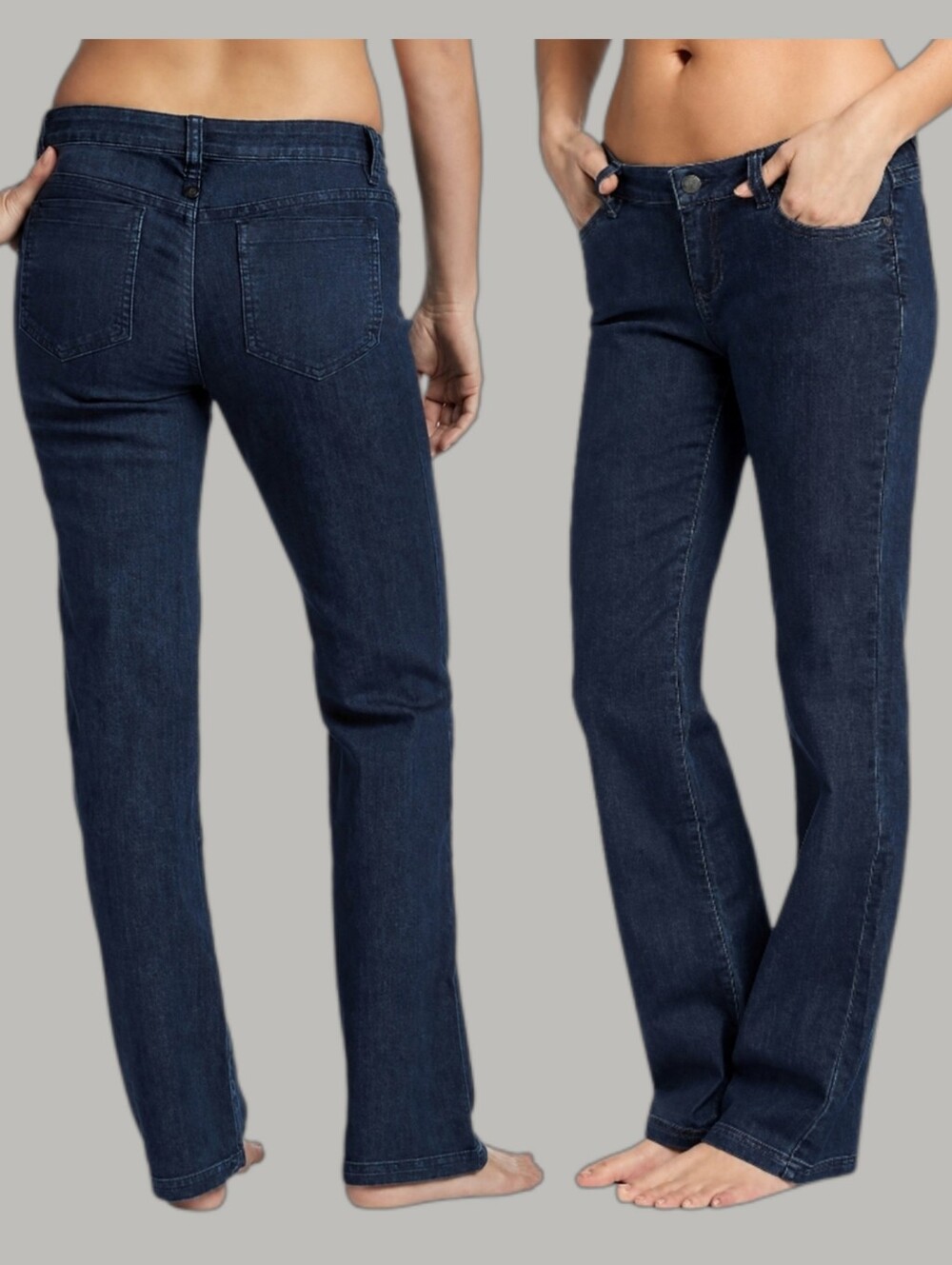 prAna Womens 4 SH 27x30 Short Petite Bootcut Jeans Dark Indigo Blue Wash Jada